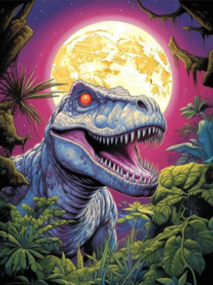 5D DIY Diamond Drawing Dinosaur Full Circle Square New Product Animal Diamond Embroidery Mosaic Cross Embroidery Handmade Gift