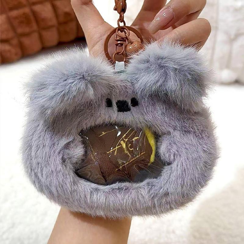 Mini Folivora Jinnew Pack Plush Keychain Pendant For Bag And Keys With Bell