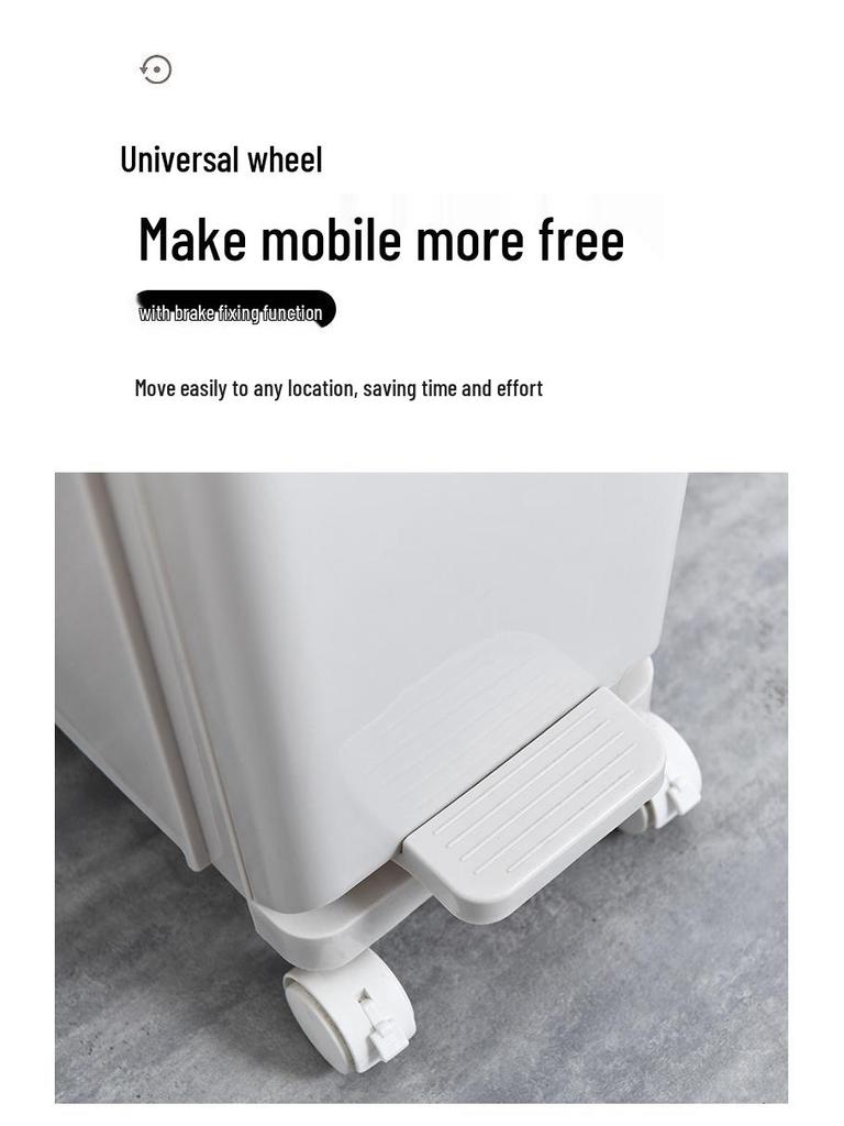 Luxurious Minimalist Dual Compartment Trash Can with Lid & Foot Pedal