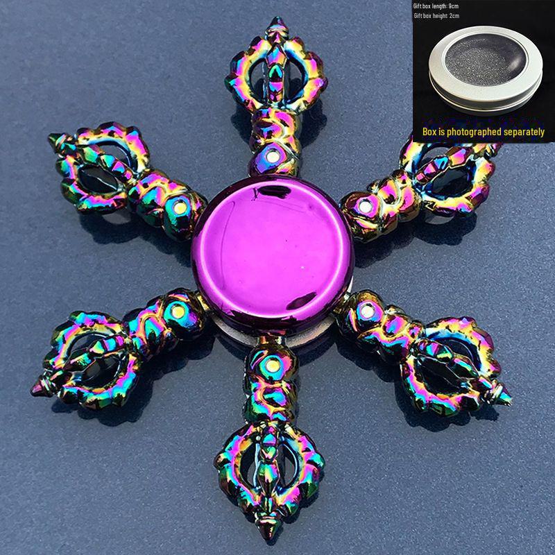Leuchtendes, buntes Fingergyroskop aus Metall – cooles Dekompressionsspielzeug als Geschenk für Jungen und Schüler