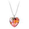 Hunter Girls Theme Heart-Shaped Pendant Necklace with Glass Cover—Exquisite Gift Jewelry