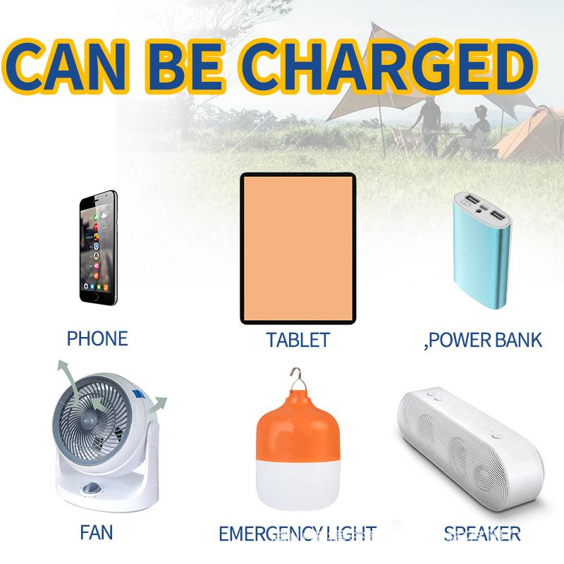 Solar Panel USB Charging Folding Bag Outdoor Camping Mobile Phone Folding Battery Charging Board 5V10W20W