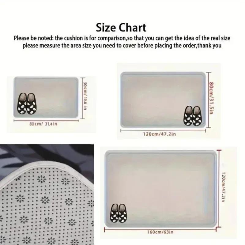 Luxury Chenille Mat Bohemian Floral Persian Mat Machine Washable for Living Room Bedroom Entryway Gray Black Boho Floor Mats