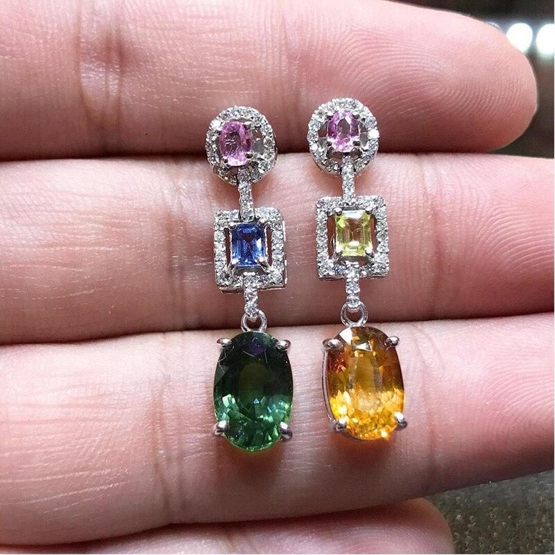 BELLA BOX Creative Multicolored Dangle Earrings Women For Cocktail Party Fashion Earrings With Brilliant Zircon Jewelry