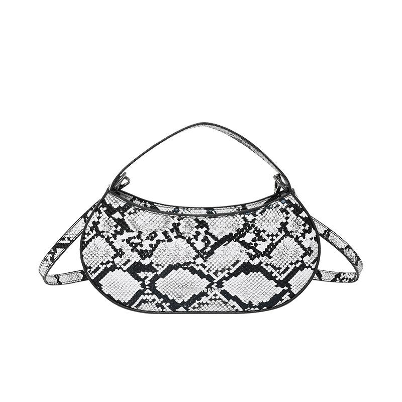 Trend Wholesale Personalized Python Pattern Handbag Spice Girl Style Niche Design Temperament Versatile High Quality Messenger Bag