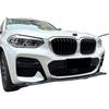 Compatible for BMW X3 G01 X4 G02 M40i M40d M-Pack M-Sport 2018-2021 Spoiler Diffuser Car Front Bumper Lip Splitter Black Body Kit Tuning(Bright