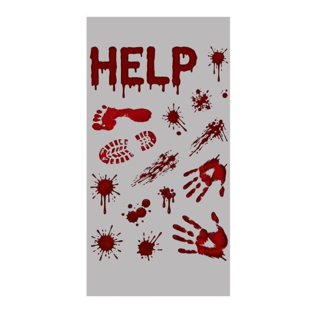 Decalques Estáticos DIY para Halloween à Prova d'Água Adesivos Assustadores para Portas de Festa Decorações Festivas