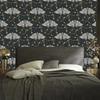Rainbows and Butterflies Boho Wallpaper, Turquoise and Brown, for Living Room and Bedroom, 50x1000