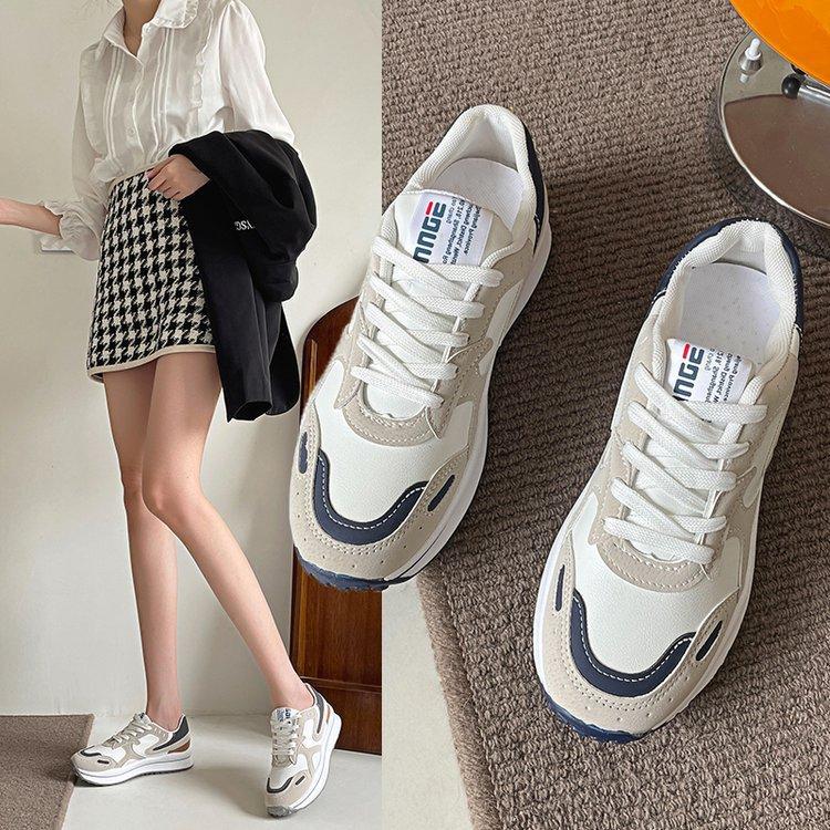 

Универсальные износостойкие женские новые осенние белые туфли Cortez на толстой подошве. Женские повседневные кроссовки. Неуклюжие кроссовки оптом. 40