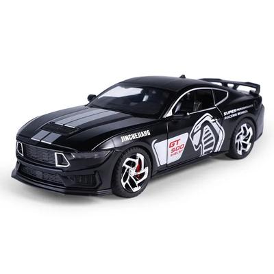 1/32 Mustang Shelby GT500 Model sportovního auta ze slitiny Kovový odlévaný model Hračka Závodní auto Model vozidla Simulace Zvuk a světlo Dárek pro děti