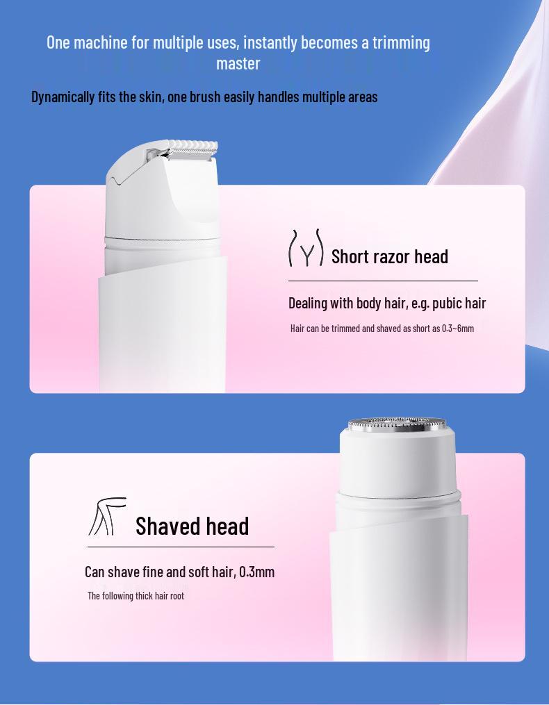 Unisexowa maszynka elektryczna do miejsc intymnych - Trymer do włosów łonowych i pod pachami