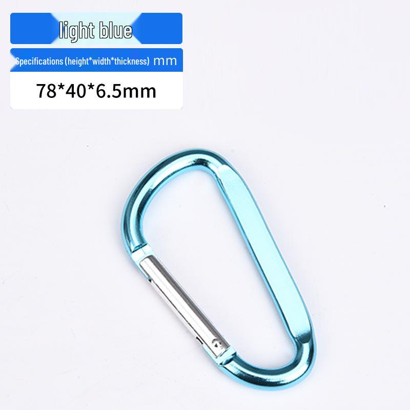 D-förmiger Aluminiumlegierungs-Karabiner-Schlüsselanhänger - Schnellverschluss, Größe 8, Herzförmig, Camping-Sicherheitsverschluss