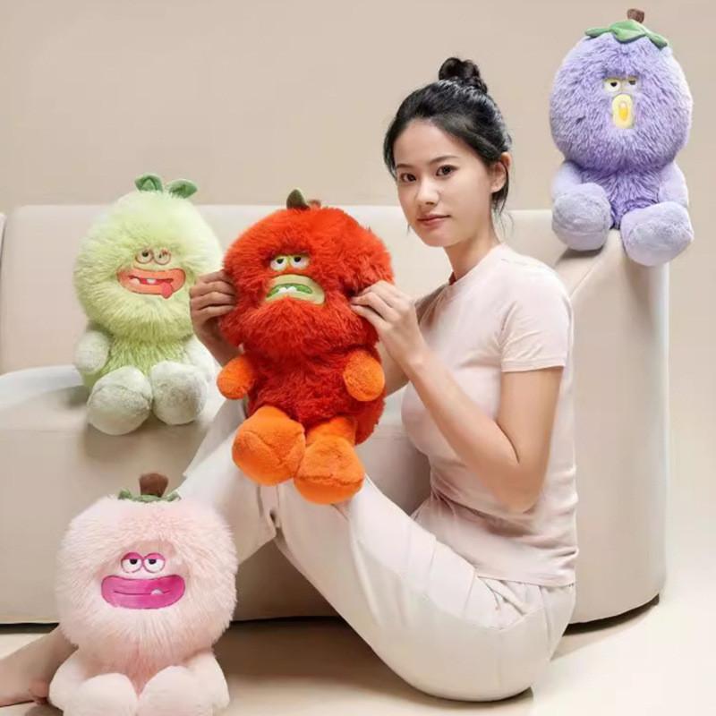 Soft Plush Monster Peach Fruit Toy With Pp Cotton For Bedroom Decor And Gifts