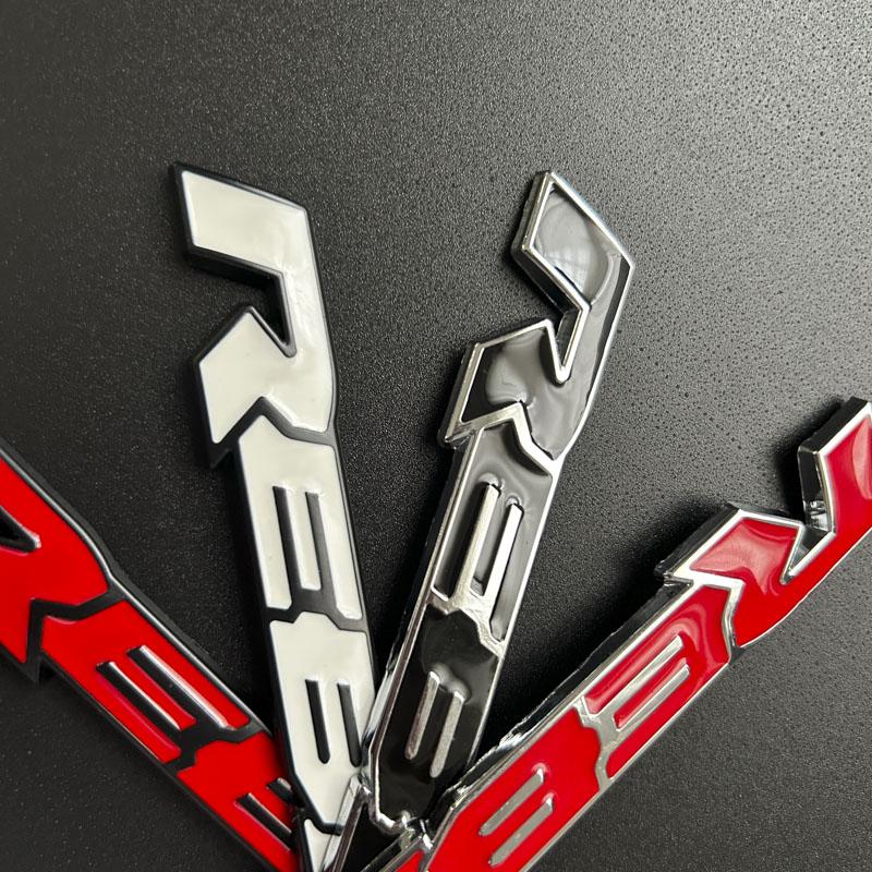 Adesivo Emblema Distintivo REBEL in Metallo 3D per Styling Carrozzeria Lato Posteriore Bagagliaio Per RAM 1500 2500 Sostituzione Personalizzata Accessori