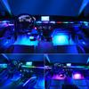 Newest Hidden LED Symphony Dual Zone Car Ambient Light Smoke Matt Black Acrylic Light Strip Interior Decoration Lighting Kit 12V