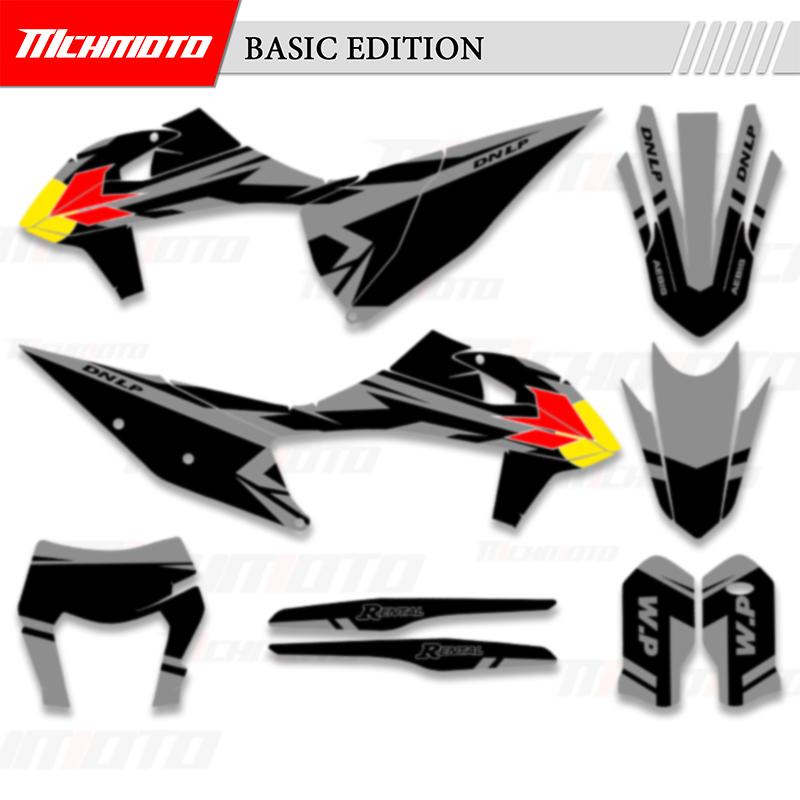 MCHMFG For KTM 125 250 350 450 500 525 SX SXF - EXC XCW - Motorcycle Graphics Decals Sticker Kit Background No number (EXC)