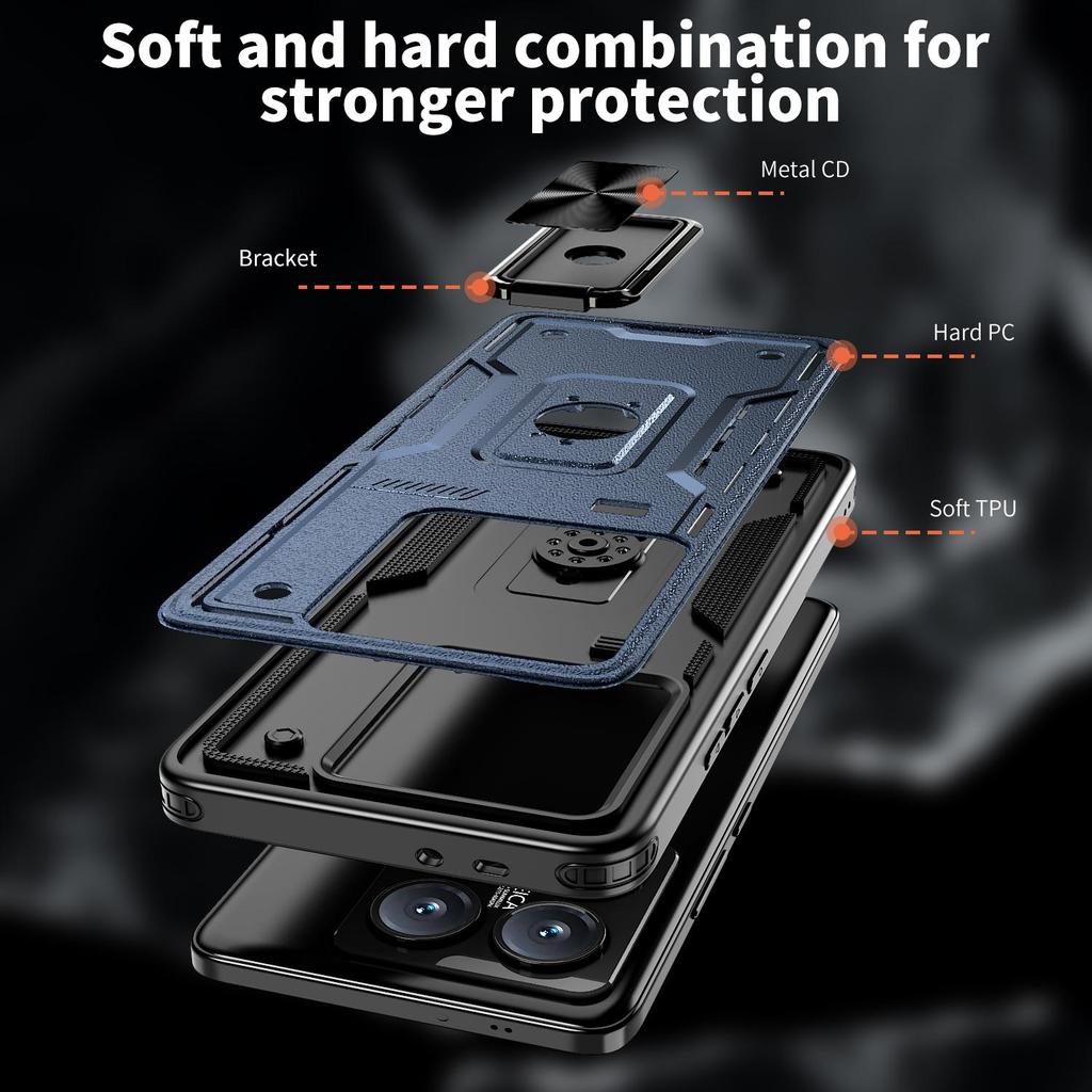 For Xiaomi 14T Pro Case/Mi 14T 5G Shockproof Magsafe Phone Case Car Magnetic Bracket Protective Cover TPU+PC