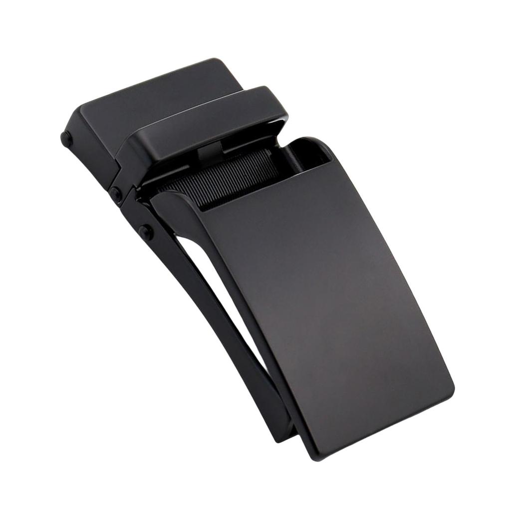 Rectangular Automatic Ratchet Buckle for Leather Straps, Men's Trouser Belt