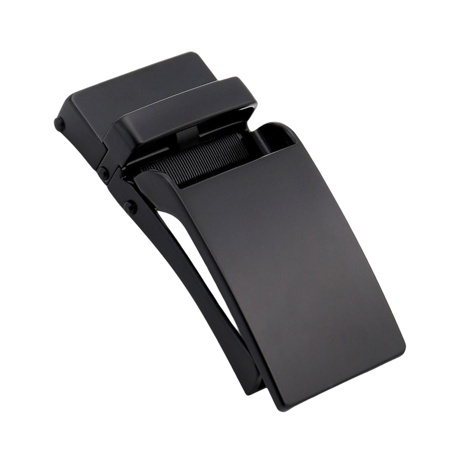 

Rectangular Automatic Ratchet Buckle for Leather Straps, Men s Trouser Belt чорний