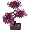 Artificial Bonsai Simulation Green Plants for Home Decoration Faux Potted Plants for Office and Garden No Maintenance Required
