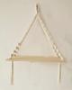 Nordic Triangle Floating Shelves Bohemian Woven Tapestry Storage Rack Ins Wall Hanging Living Room Bedroom Decor Storage Shelf