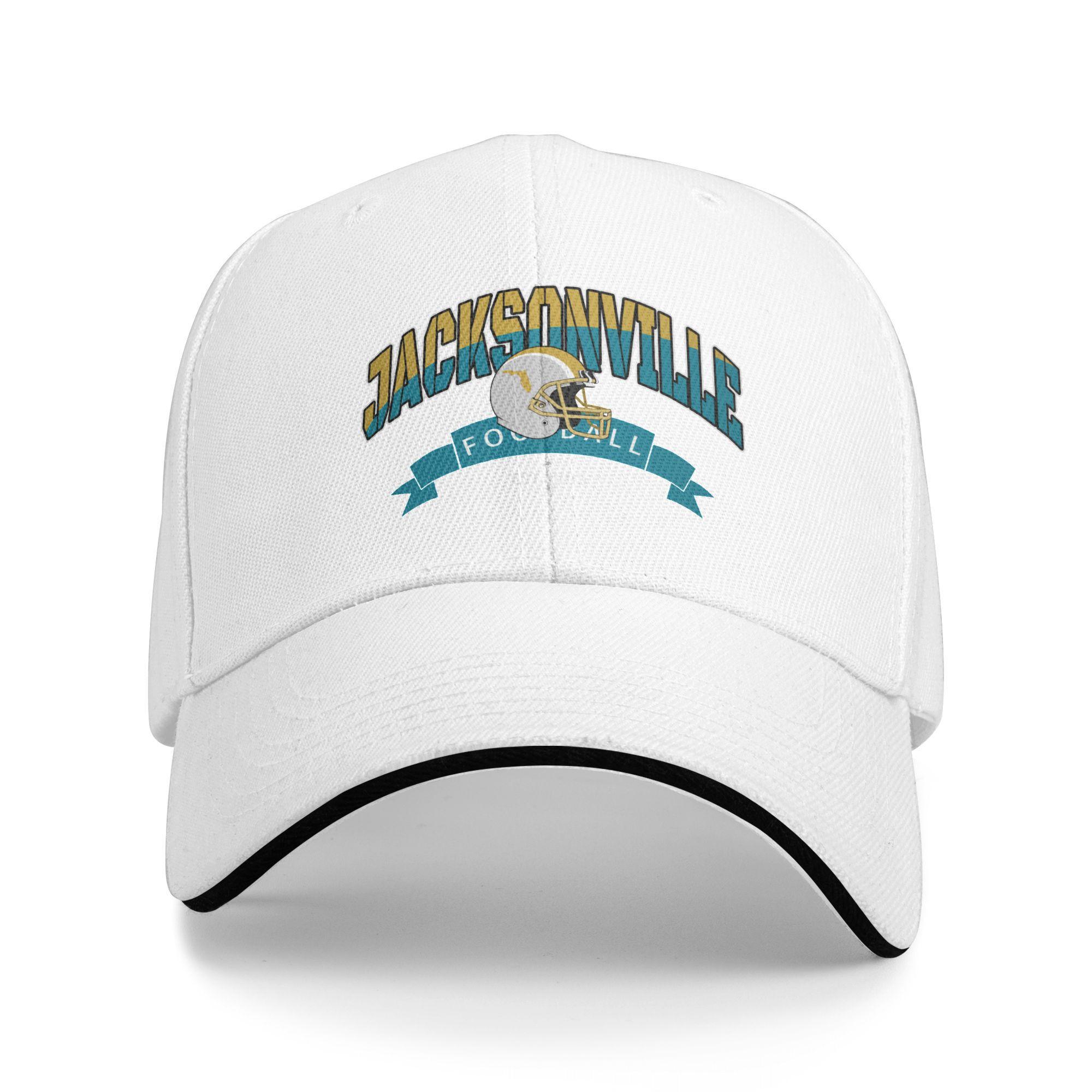 

1pc Jacksonville Fans Football Hat, City Fans Baseball Cap, Adjustable Unisex Vintage Fans Cap One Size білий