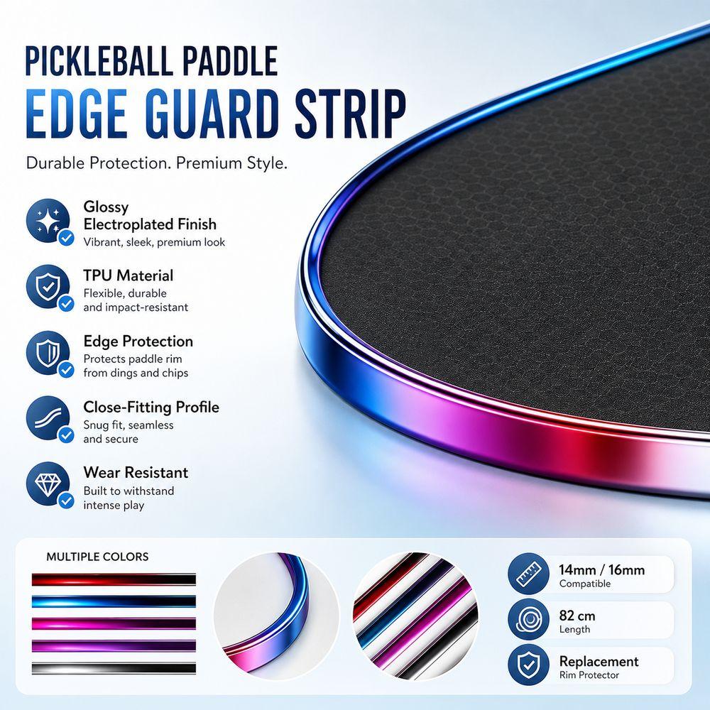 Electroplated Appearance Pickleball Paddle Edge Guard Pickleball Accessories