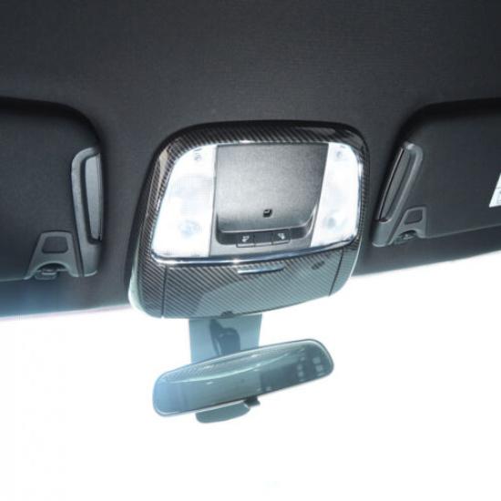 Front Reading Light Cover Lamp Trim for Dodge Charger Durango 2011+ Carbon Fiber