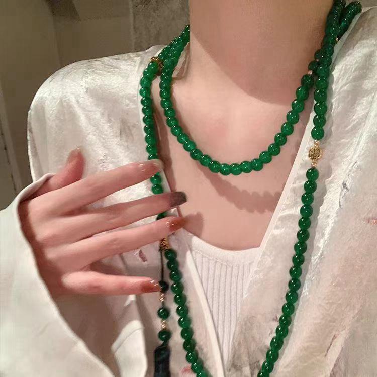 Chinese Tassel Beaded Crossbody Necklace - Retro Cheongsam Style