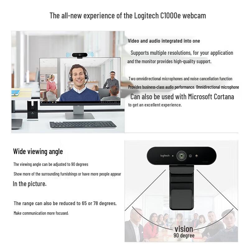 Logitech C1000e 4K Pro Webcam