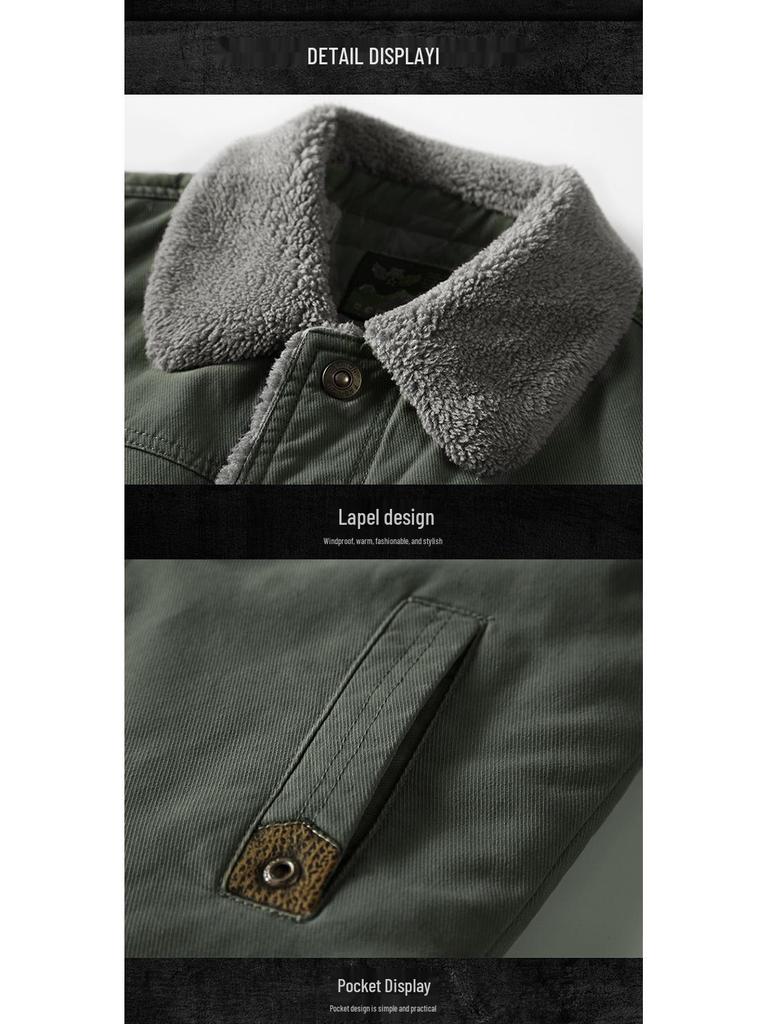 Чоловіча бавовняна куртка на флісовій підкладці європейського розміру, потовщена зимова куртка вільного крою (3166)