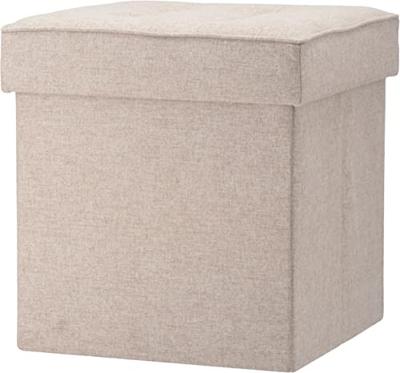 Fuji Boeki Dino Storage Stool, Folding, 38cm Wide X 38cm Deep X 40cm High, Beige, 80kg Weight Capacity, Fabric, 85846