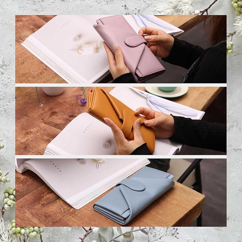 [Legare] [Legale] long wallet ladies large capacity garcon wallet open wide dustpan type coin purse (ivory)