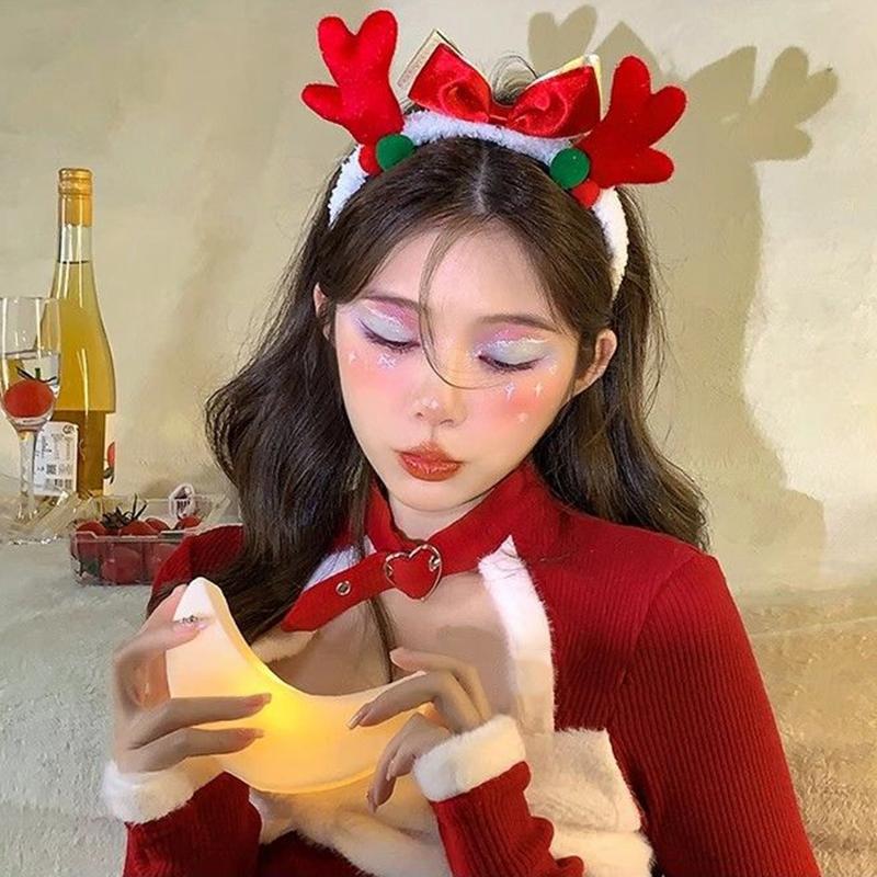 Christmas Hats Christmas Hairpin Decoration Party Headwear Cute Deer Headband Kawaii Hair Accessorie Navidad