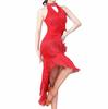 Kvinder Skinnende Fransk Halterneck Kjole Brølende Flapper Gatsby Latin Dans Sexet Glitrende Paljetter Bodycon Kjole