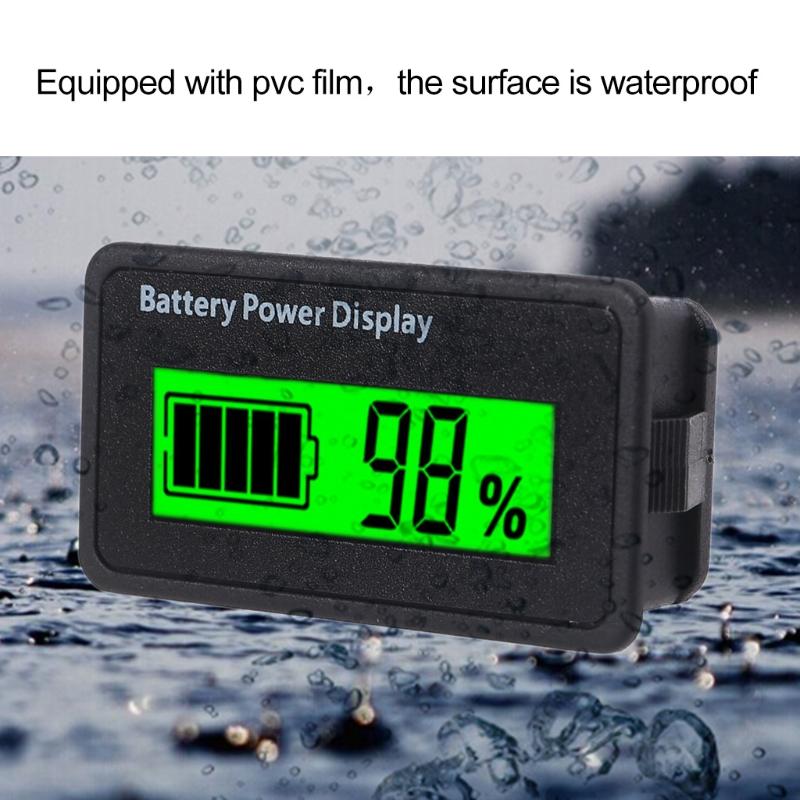 Compact Battery Meter Battery Capacity Voltage Monitor Gauge Indicator Lead-Acid & Lithium Ion Battery Tester for Hosue