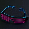 Dubbla färger LED lysande glasögon Coola lysande glasögon Mode Neon glasögon Halloweenkostymer