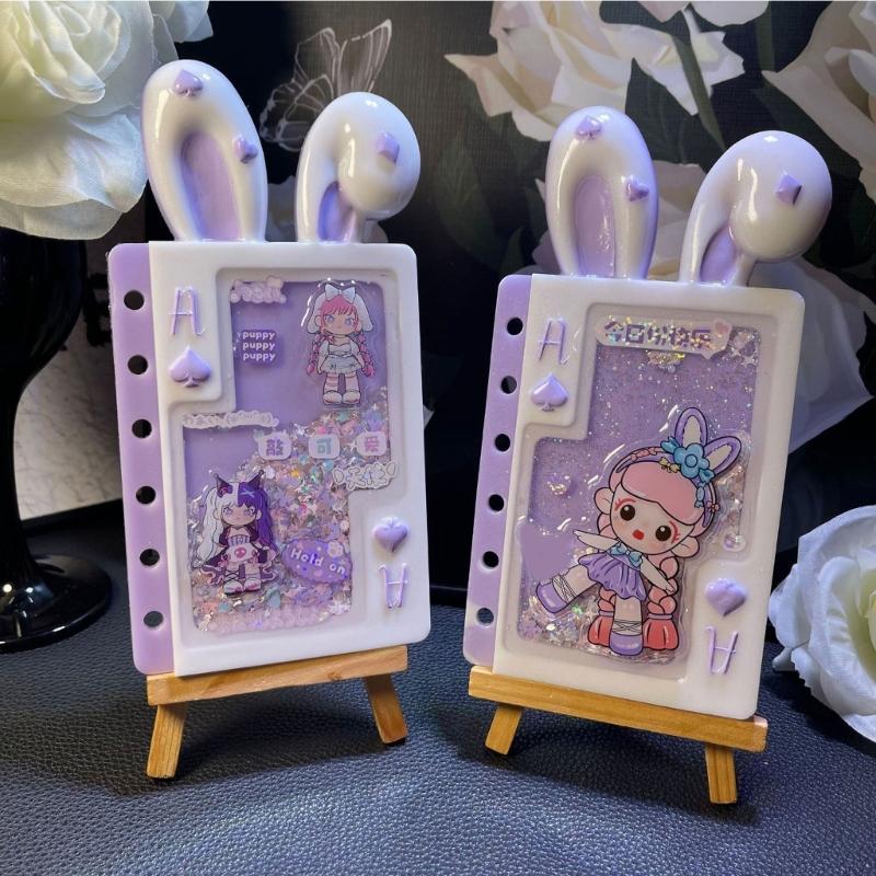 Shaker Resin Molds Rabbit Ear Notebook Shape Silicone Quicksand Molds Resin Casting Mold DIY Making Supplies for Crafts