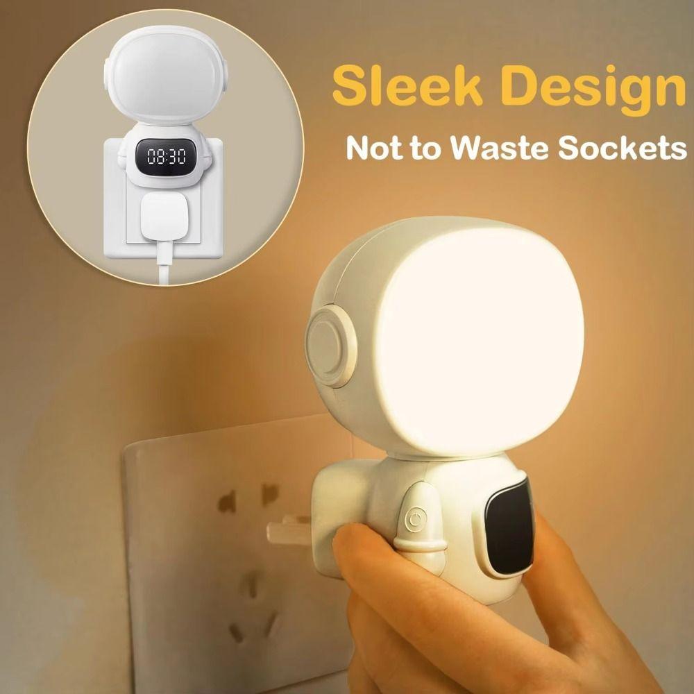 Digital Clock Remote Control Dimmable LED Lamp USB Rechargeable Nursery Sleep Aid  Nursery