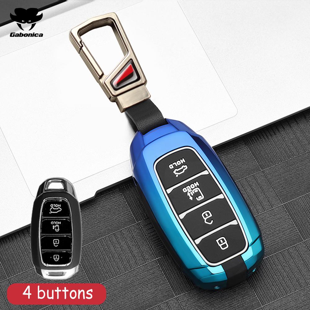 Alloy Car Key Cover For Hyundai N Line Verna Solaris Elantra Azera Kona Encino Grandeur Azera Palisade I30 Ix35 Accent Santa Fe