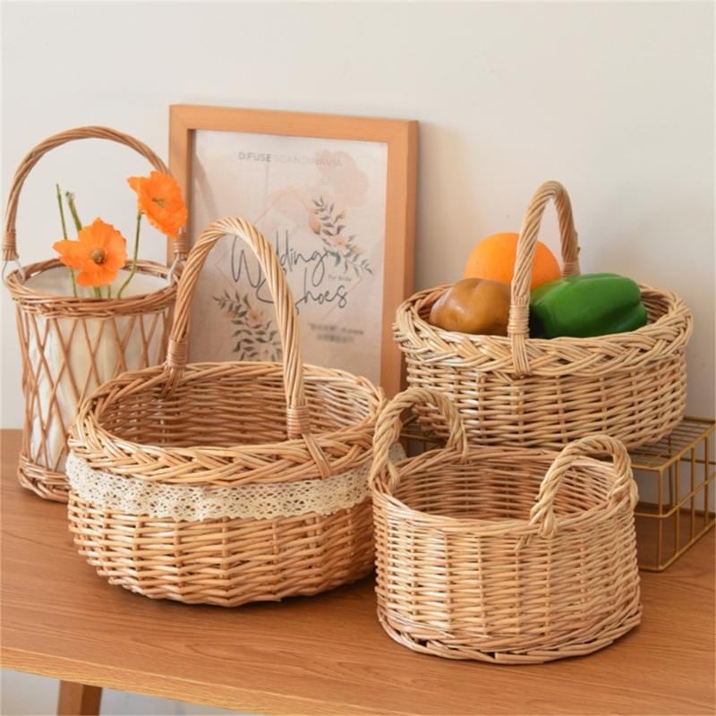 Hanging Planter Basket Planting Beautiful Practical Basket Picnics Woven Basket for Storage Plant Picnics Grocery