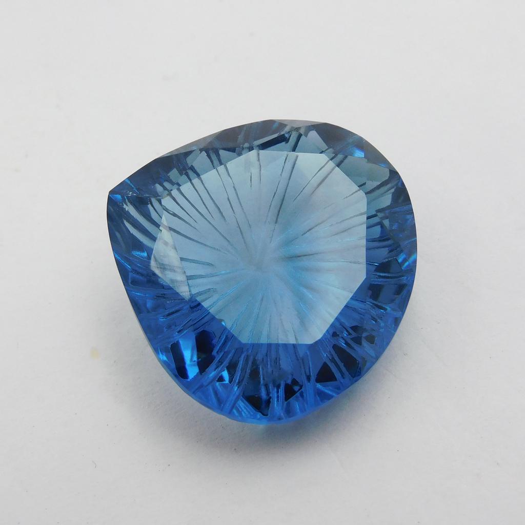 39.60 Ct Blue Quartz Natural Fancy Pear Cut Loose Gemstone