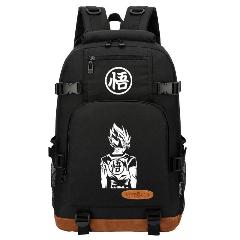 Dragon Ball Print Oxford Backpack School College Travel Lightweight Dual-Strap Laptop Bag Unisex 20L Capacity