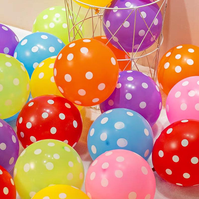 Globos de Lunares de 12 Pulgadas Paquete de 50 Colores Surtidos Látex Duradero Decoraciones para Fiestas Eventos Cumpleaños y Celebraciones