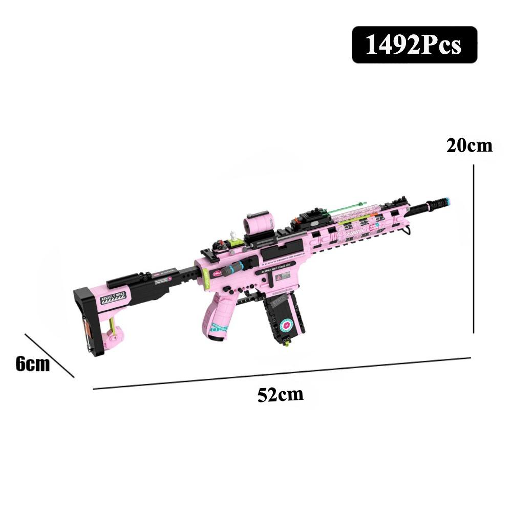 

Moc Military Mp5 Ksv M4A1 Arp-9 Модель пістолета-кулемета Будівельні блоки Зброя своїми руками Мікроблоки Іграшка Дитина Хлопчик Різдвяний подарунок