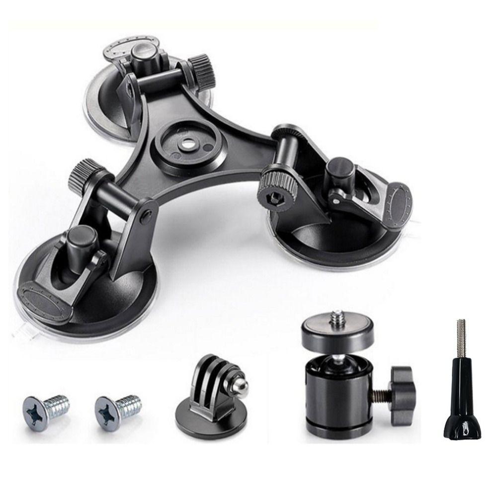 Triple Suction Cup Expansion Adapter Car Mount Holder for DJI Osmo/GoPro Hero 10 9 8 7 6 5
