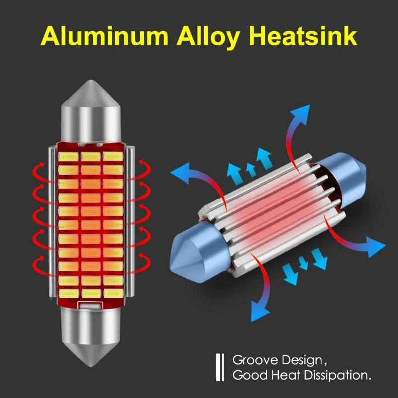 1 adet 12V C5W 31mm 36mm 39mm 41mm 4014 Araba Feston Işıkları Oto İç Mekan Tavan Lambası Okuma Ampulü Beyaz