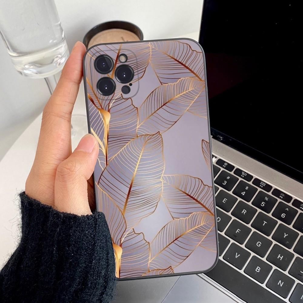 Beautiful Gold Rose Phone Case Silicone Soft For Iphone 16 15 14 13 12 11 Pro Mini XS MAX Plus X Cover
