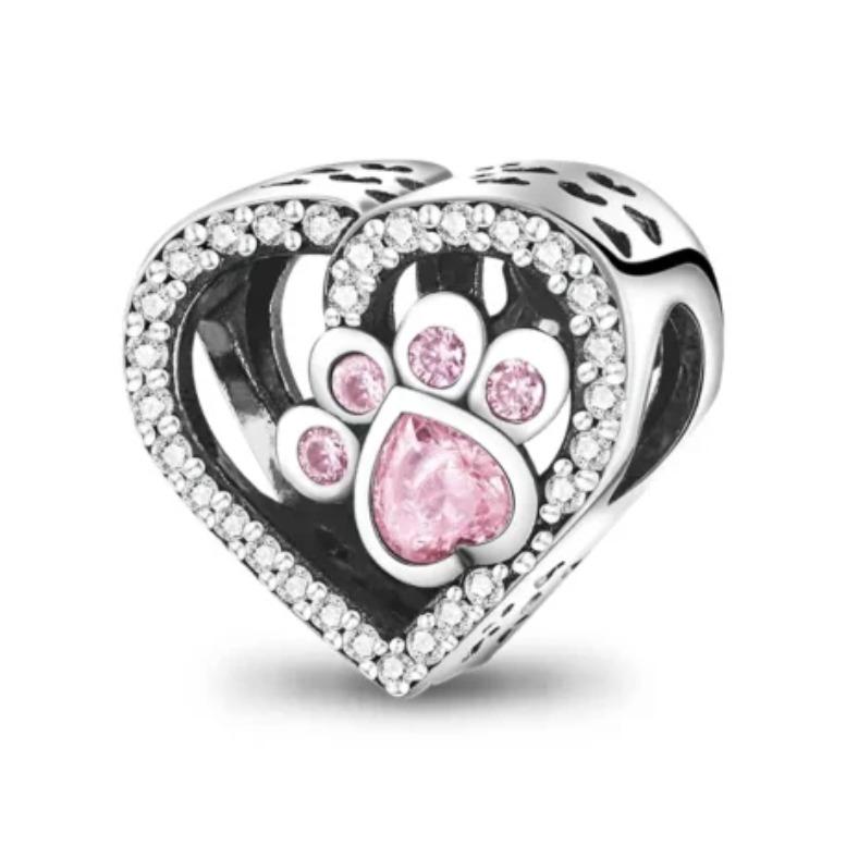 European Pink Car Perfume 925  Silver Charm Bead Fit Original Bracelet Women's jewelry for Gift