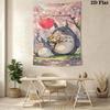 Neighbor Totoro Adventure Forest Tapestry Background Cloth Wallmounted Work Of Art Christmas Gift Atmospheric Background Cloth